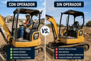 ¿Renta de maquinaria con operador o sin operador ¿Qué es mejor realmente